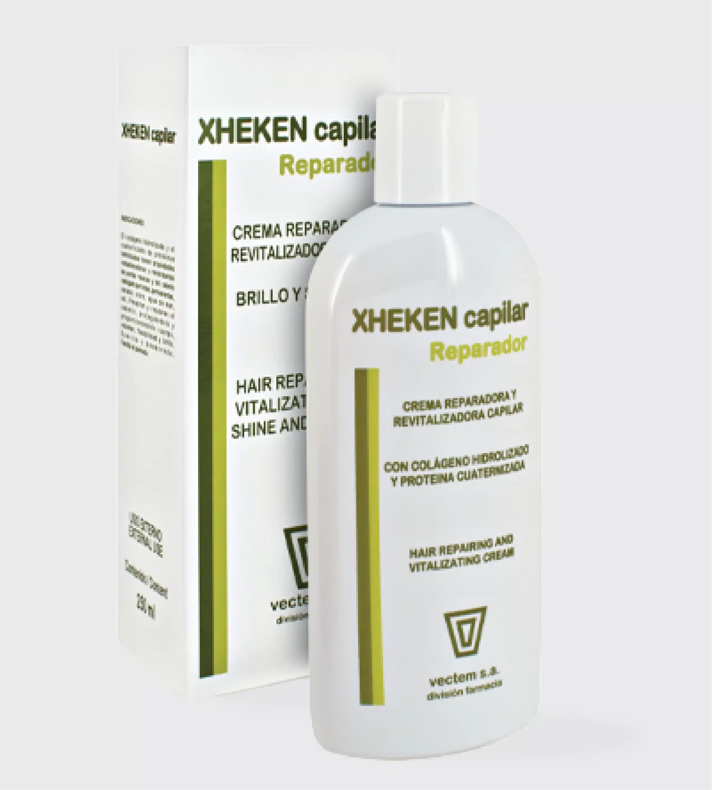 Cutie și flacon de 250ml cu balsam pentru repararea și protejarea părului deteriorat