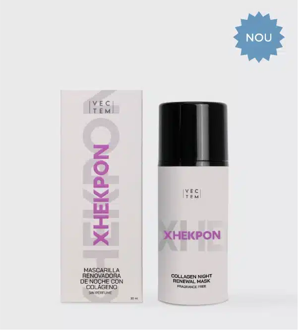 Mască exfoliantă de noapte cu COLAGEN HIDROLIZAT, ACIZI ESENȚIALI, BISABOLOL și PRO-VITAMINA B5 în recipient airless cu cutie FSC și OWP (Ocean Waste Plastic) produs nou